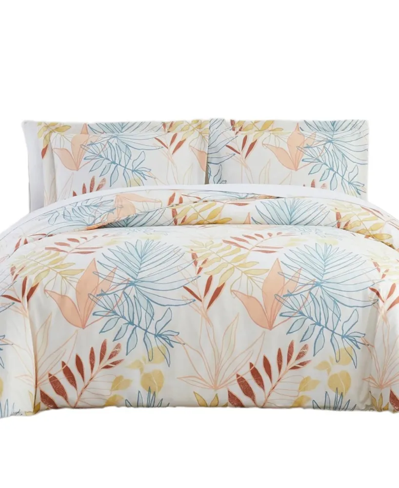 Southshore Fine Linens Tropic Leaf 3 Piece Comforter Set