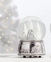 Reed & Barton North Pole Bound Polar Bear and Cubs Musical Snow Globe