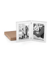 Reed & Barton Classic Double Photo Frame, 5" x 7" - Silver