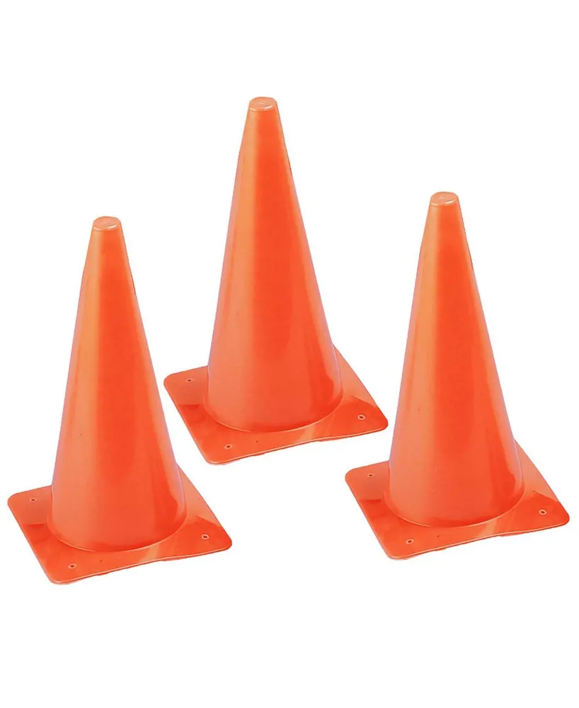 Champion Sports High Visibility Plastic Safety Cone, Set of 3