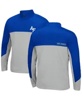 Men's Colosseum Royal, Gray Air Force Falcons Triple Dog Dare Quarter-Zip Jacket