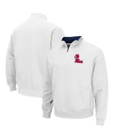 Men's Colosseum White Ole Miss Rebels Tortugas Team Logo Quarter-Zip Jacket