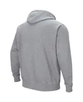 Men's Colosseum Heathered Gray Illinois State Redbirds Arch & Logo 3.0 Pullover Hoodie