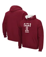 Men's Colosseum Cherry Temple Owls Arch and Logo Pullover Hoodie