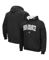 Men's Colosseum Black Providence Friars Arch and Logo Pullover Hoodie