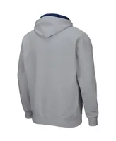 Men's Colosseum Heathered Gray UConn Huskies Arch and Logo 3.0 Full-Zip Hoodie