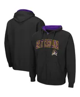 Colosseum Men's Ecu Pirates Arch and Logo 3.0 Full-Zip Hoodie