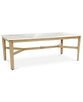 Reid Outdoor 84" X 42" Rectangle Porcelain Top Dining Table, Created for Macy's