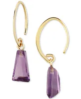 Amethyst Trapezoid Drop Earrings (3-1/10 ct. t.w.) in 10k Gold