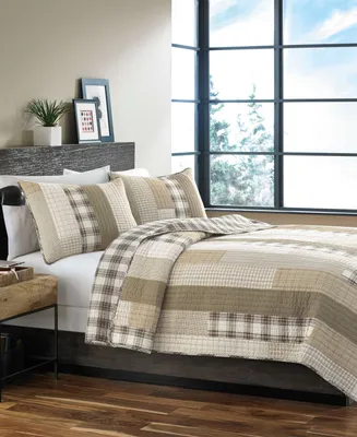 Eddie Bauer Fairview Saddle Reversible 3-Pc. Quilt Set