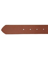 Nautica Men's Logo Ribbon with Leather Trim Belt