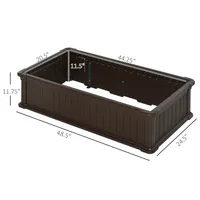 48.5" Plastic Cultivation Bed Flower Veggie Planter for Garden