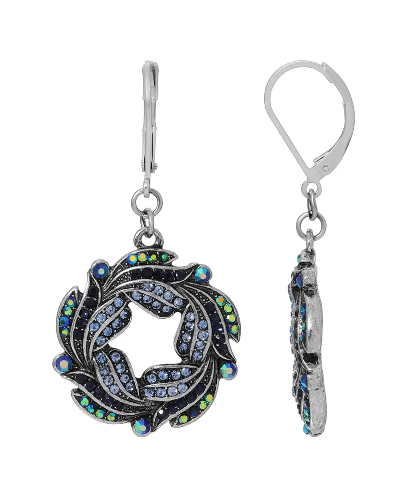 2028 Silver-Tone Multi Ab Wreath Earrings