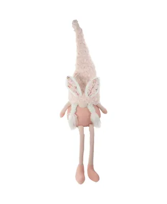 Sitting Easter Gnome with Bunny Ears and Dangling Legs, 32"