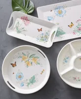 Lenox Butterfly Meadow Collection Melamine Large Round Handled Tray