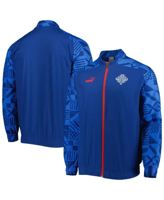Men's Puma Light Blue Iceland National Team Pre-Match Raglan Full-Zip Training Jacket