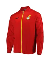 Men's Puma Red Ghana National Team Pre-Match Raglan Full-Zip Training Jacket