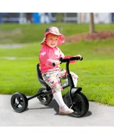 Qaba Baby Kids Tricycle Bike Sports Activity Ride-On Steel Frame, Black