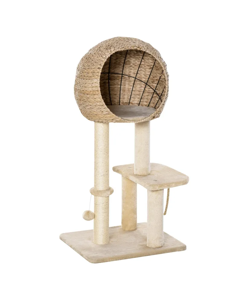 PawHut Cat Tower Activity Center 19" L x 15.75" W x 39.25" H