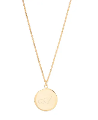 brook & york Isla Initial Locket Necklace - K Gold Plated