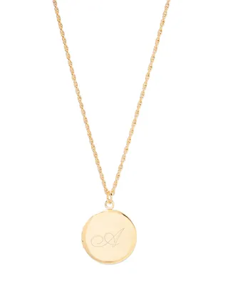 brook & york Isla Initial Locket Necklace - 14K Gold Plated