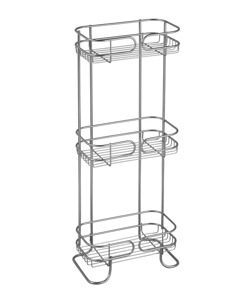 iDesign Neo Wire 3 Shelf Tower Shower Organization System - Silver