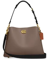 Coach Pebble Leather Willow Shoulder Bag with Convertible Straps