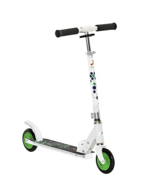 Aosom Youth Kick Scooter One-Click Foldable Height Adjustable Ride On Toy
