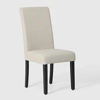 WestinTrends Upholstered Linen Fabric Dining Chair Set of 2