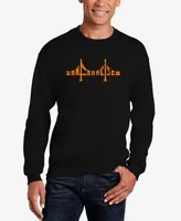 La Pop Art Men's San Francisco Bridge Word Crew Neck Sweatshirt