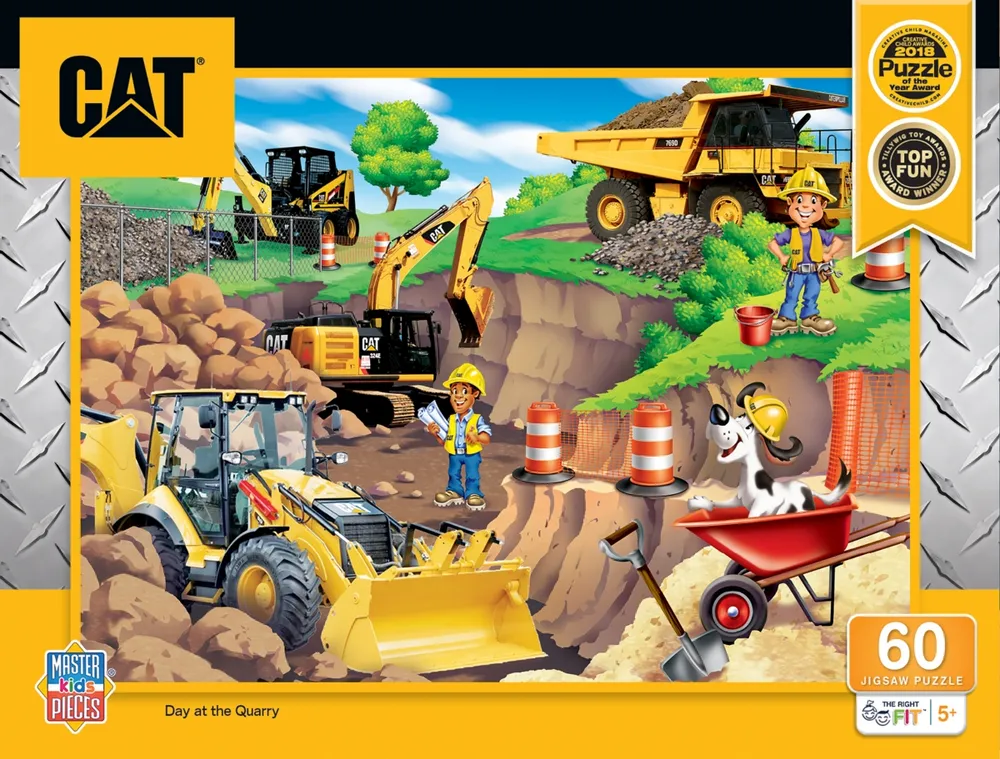 Masterpieces Cat - Day at the Quarry 60 Piece Jigsaw Puzzle for kids