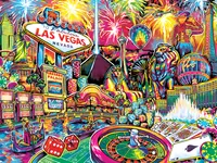Masterpieces Greetings From Las Vegas - 550 Piece Jigsaw Puzzle