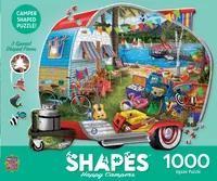 Masterpieces Contours - Happy Campers 1000 Piece Shaped Jigsaw Puzzle