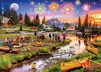Masterpieces Art Gallery - Fireworks on the Mountain 1000 Piece Puzzle