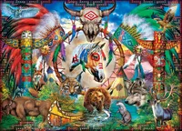 Masterpieces Masterpiece Gallery - Tribal Spirit Animals 1000 Piece Puzzle