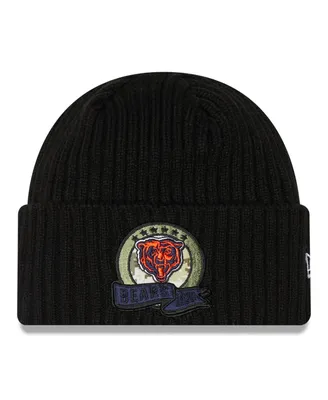 Big Boys New Era Black Chicago Bears 2022 Salute To Service Knit Hat