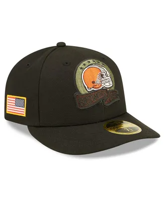 Men's New Era Black Cleveland Browns 2022 Salute To Service Low Profile 59FIFTY Fitted Hat