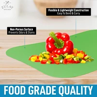 Non-Slip Flexible Cutting Board Set - Dishwasher Friendly Mats For Cooking of 3