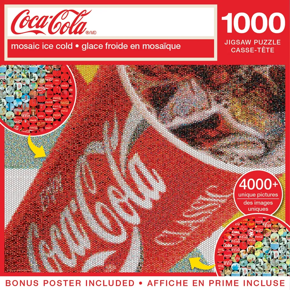 Masterpieces Coca-Cola - Photomosaic Ice Cold 1000 Piece Jigsaw Puzzle