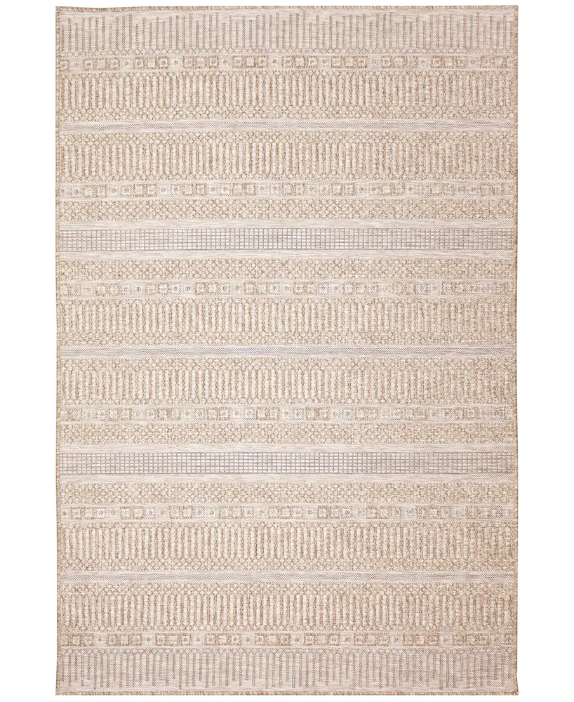 Liora Manne' Orly Stripe 7'10" x 9'10" Outdoor Area Rug