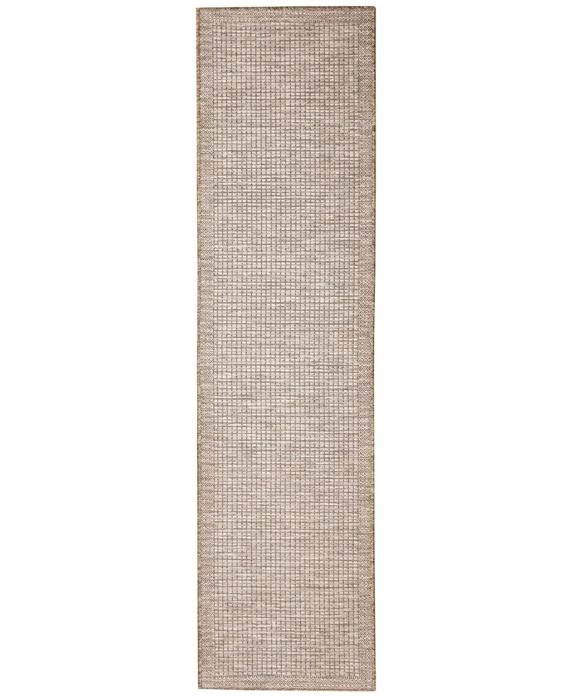 Liora Manne' Orly Texture 1'11" x 7'6" Runner Outdoor Area Rug