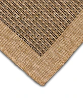 Liora Manne' Sahara Texture Border 6'6" x 9'3" Outdoor Area Rug