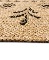 Liora Manne' Sahara Block Print Border 5'3" x 7'3" Outdoor Area Rug