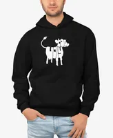 La Pop Art Men's Holy Cow Word Hooded Sweatshirt