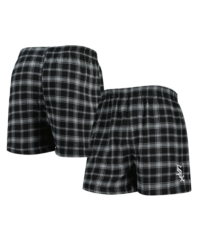 Men's Concepts Sport Black, Gray Chicago White Sox Ledger Flannel Boxers