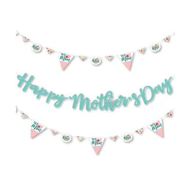 Colorful Floral Happy Mother's Day - Letter Banner Decor - Happy Mothers Day