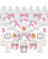 Rainbow Unicorn - Baby Shower or Birthday Fabulous Favor Party Pack 100 Pc