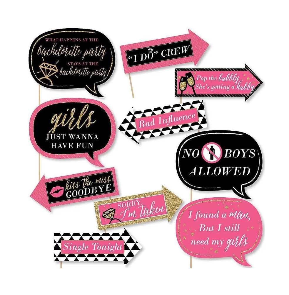 8 Naughty Bachelorette Party Favors Buttons Pins Pink White Girls Night Squad Accessories
