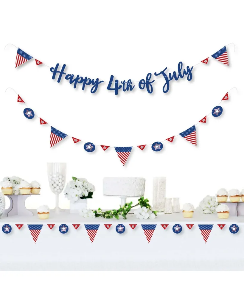 4th of July - Independence Day Letter Banner Decoration - Happy 4th of July