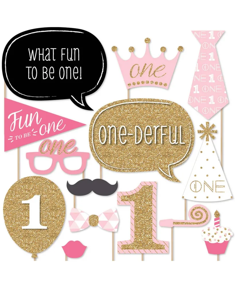 Big Dot of Happiness Chic 70th Birthday - Pink, Black and Gold